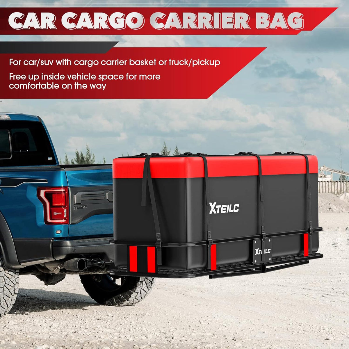Cargo Carrier Bag with Support Frame and 8 Reinforced Straps H6680