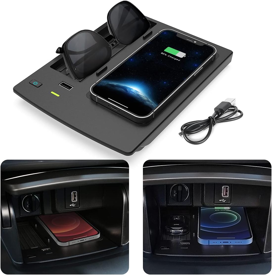Car Wireless Phone Charger Pad Pack of 2 Q1548