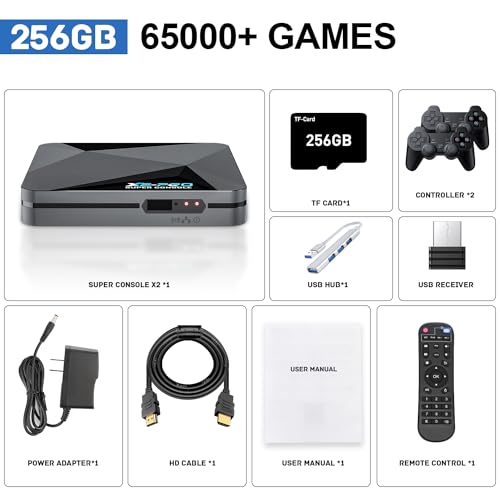 Retro Game Console with 65,000+ Classic Games, 4K HD Output A45885