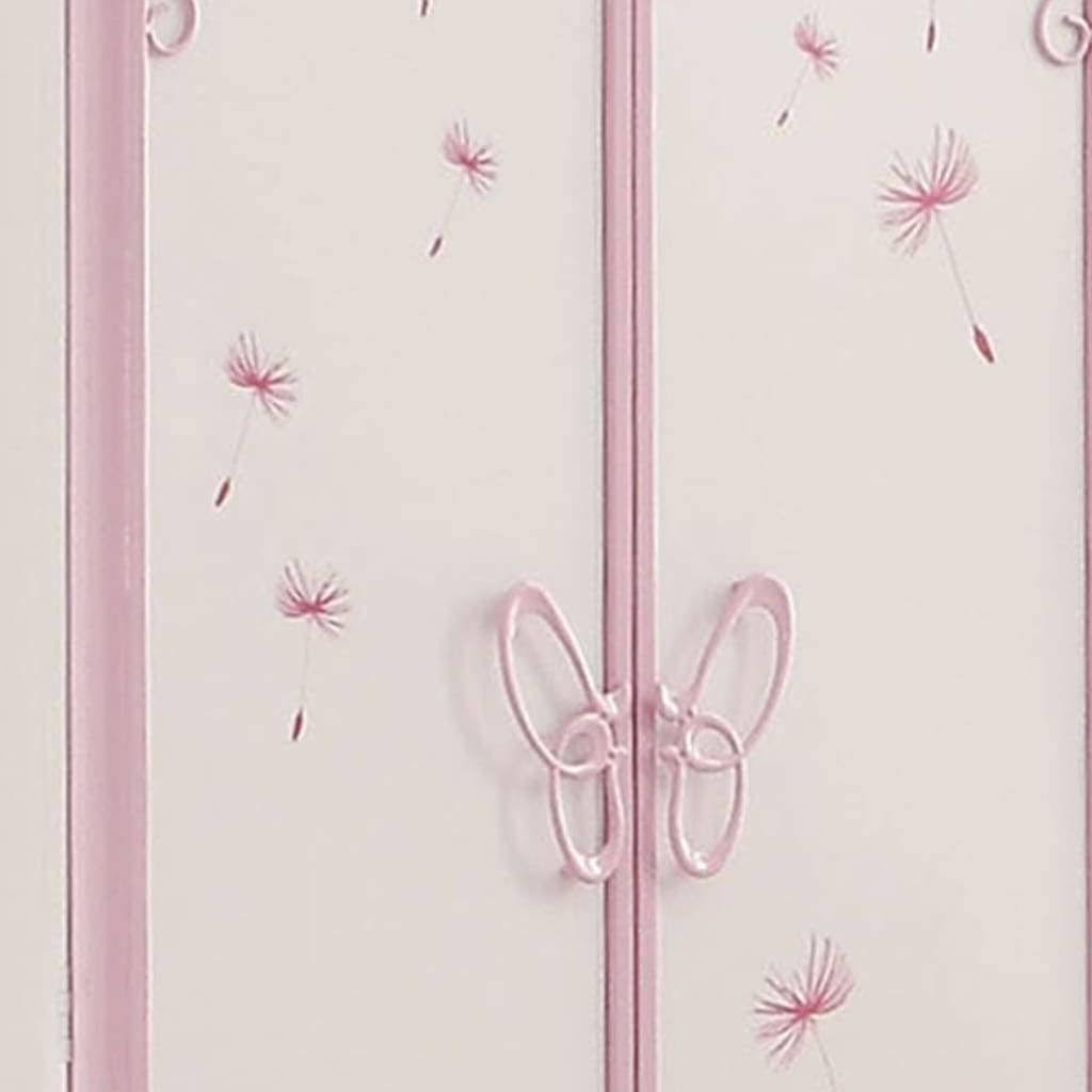 White & Light Purple Armoire M7874