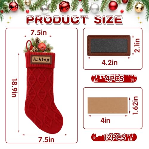 Knitted Christmas Stockings 4 Pack A117