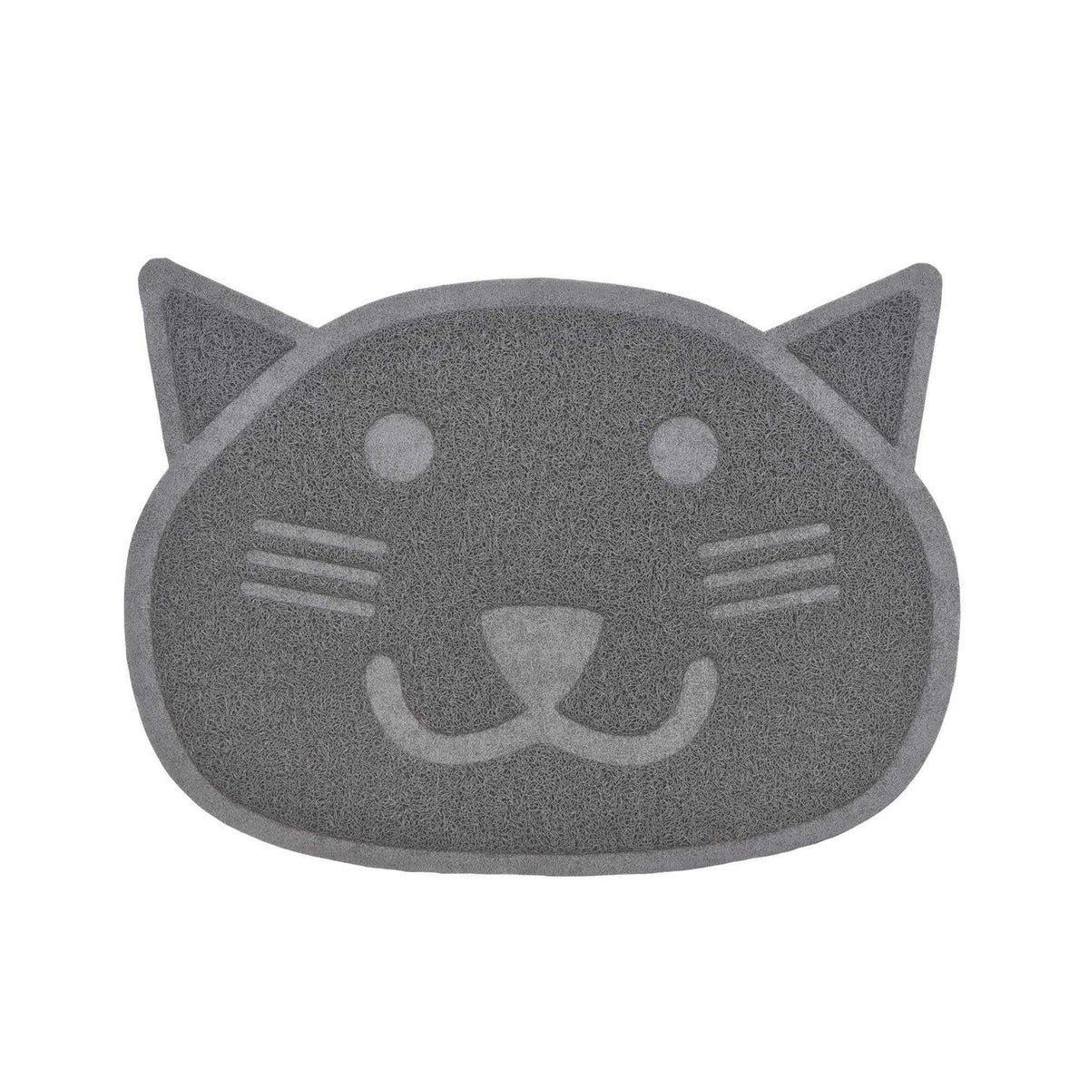 Grey Cat Shaped Litter Mat S746440