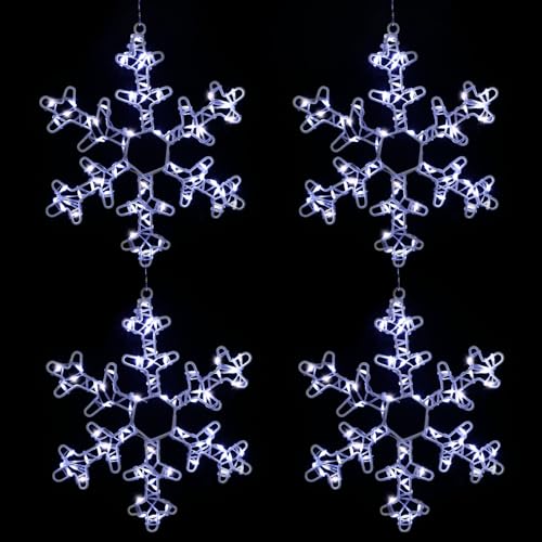 Battery Powered Snowflake Shaped LED Window Lights L32368