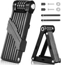 Compact Folding Bike Lock, 8 Joints, 4-Digit Combination, Alloy Steel, Pack of 2 T1648