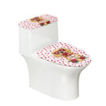 Christmas Bow Bell Toilet Tank Lid Cover and Toilet Seat Lid Cover 2 Pcs Set R349643