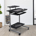 Compact Computer Cart With Storage, Graphite V955384