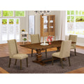 5-Pc Wood Dining Table Set with Chairs C17429