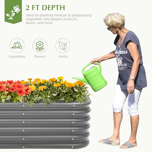 2-Pack 2x1ft Galvanized Raised Garden Bed I412807