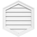 40x22W x 36x22H Vertical Peaked Surface Mount PVC Gable Vent 4/12 Pitch Z366225