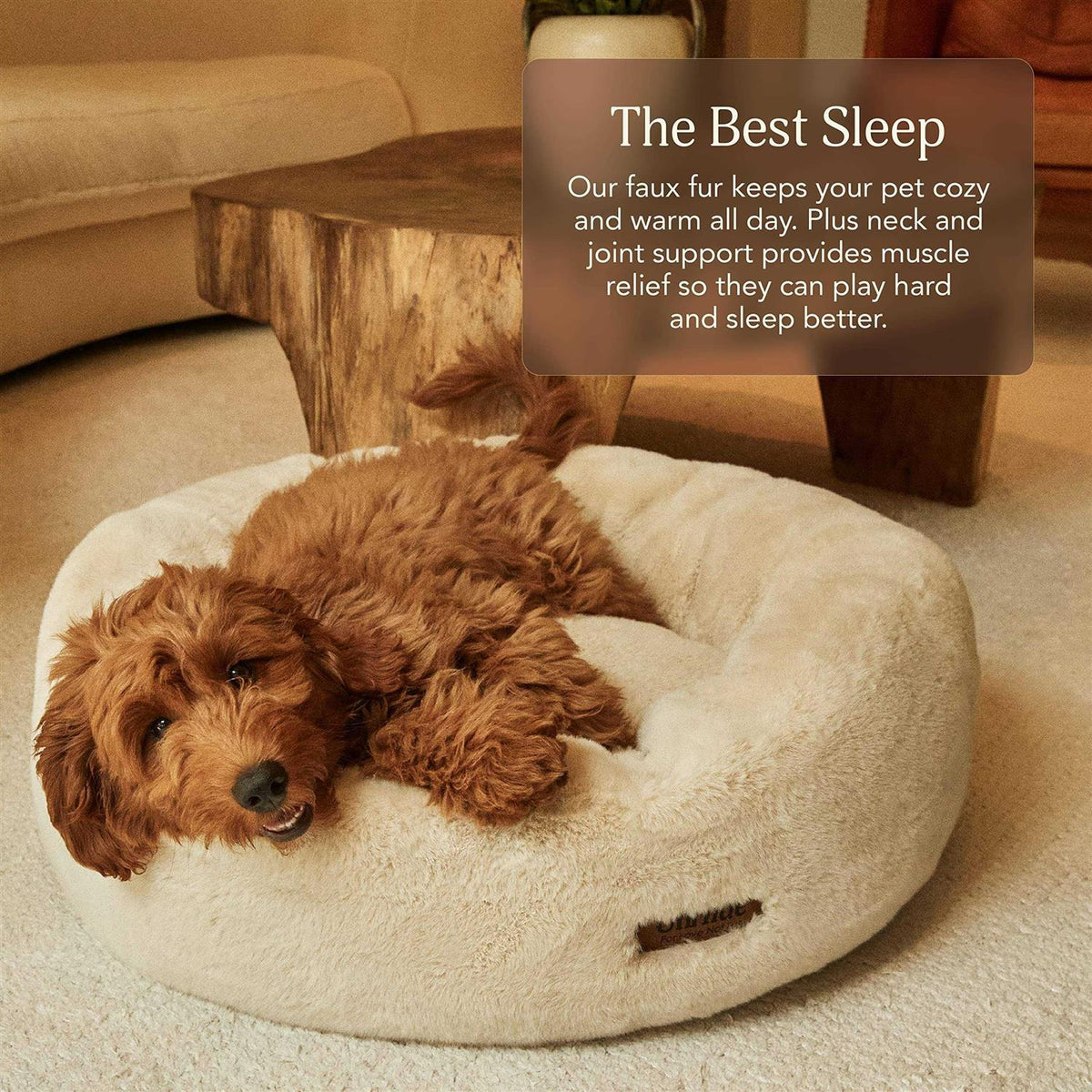 Extra Soft Dog Bed Removable Faux Fur Cover P1646