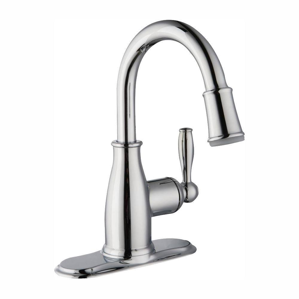 Single Handle LED High-Arc Bathroom Faucet in Chrome O586222