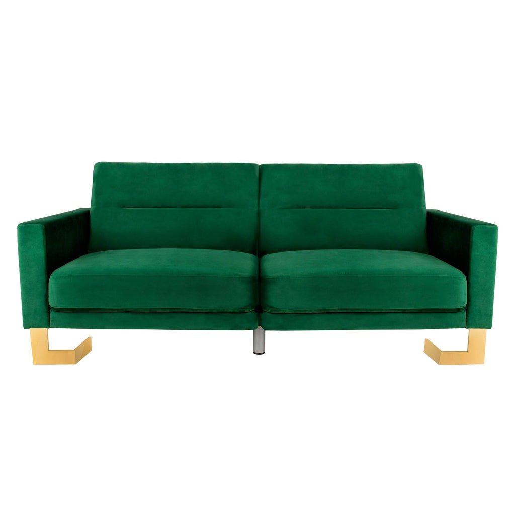 Emerald Green Foldable Sofa Bed F543