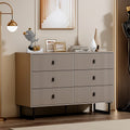 Grey 6 Drawer Dresser W9456