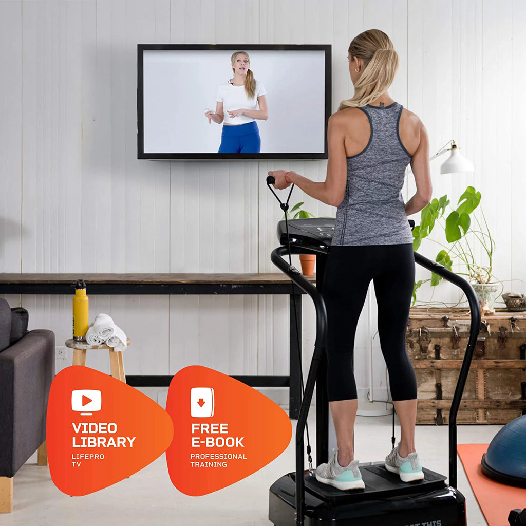 Black Vibration Plate with Resistance Bands G491