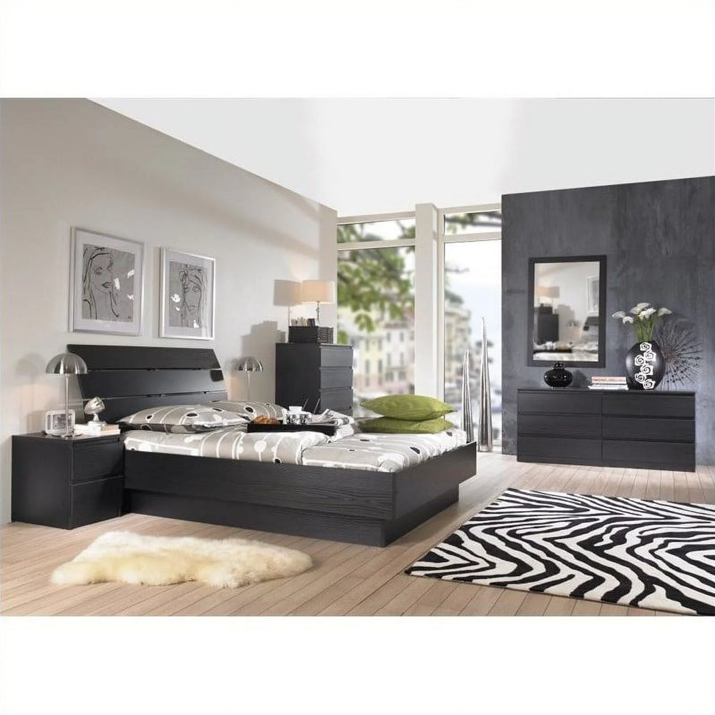Black 6 Drawer Double Dresser E707785