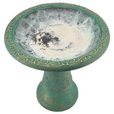 Green Birdbath Z4922