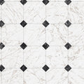 Black and White Marble Vinyl Sheet Flooring 12ft. Wide O175421