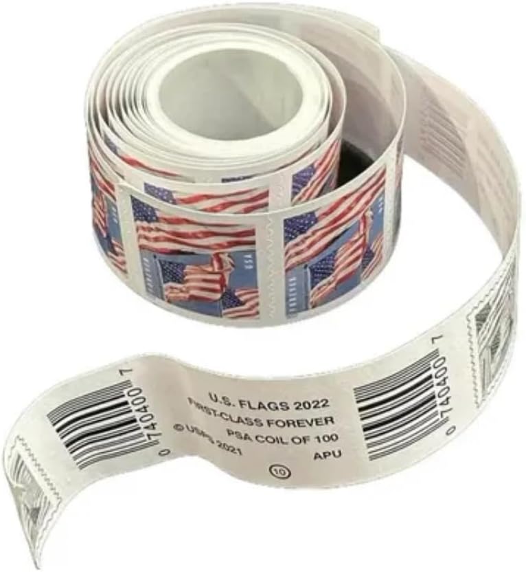 100 Roll US Flag Postage Stamps R4605