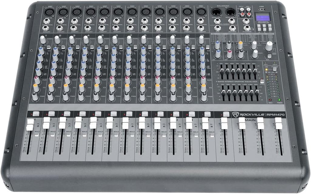12 Channel 4800w Powered Mixer F7334
