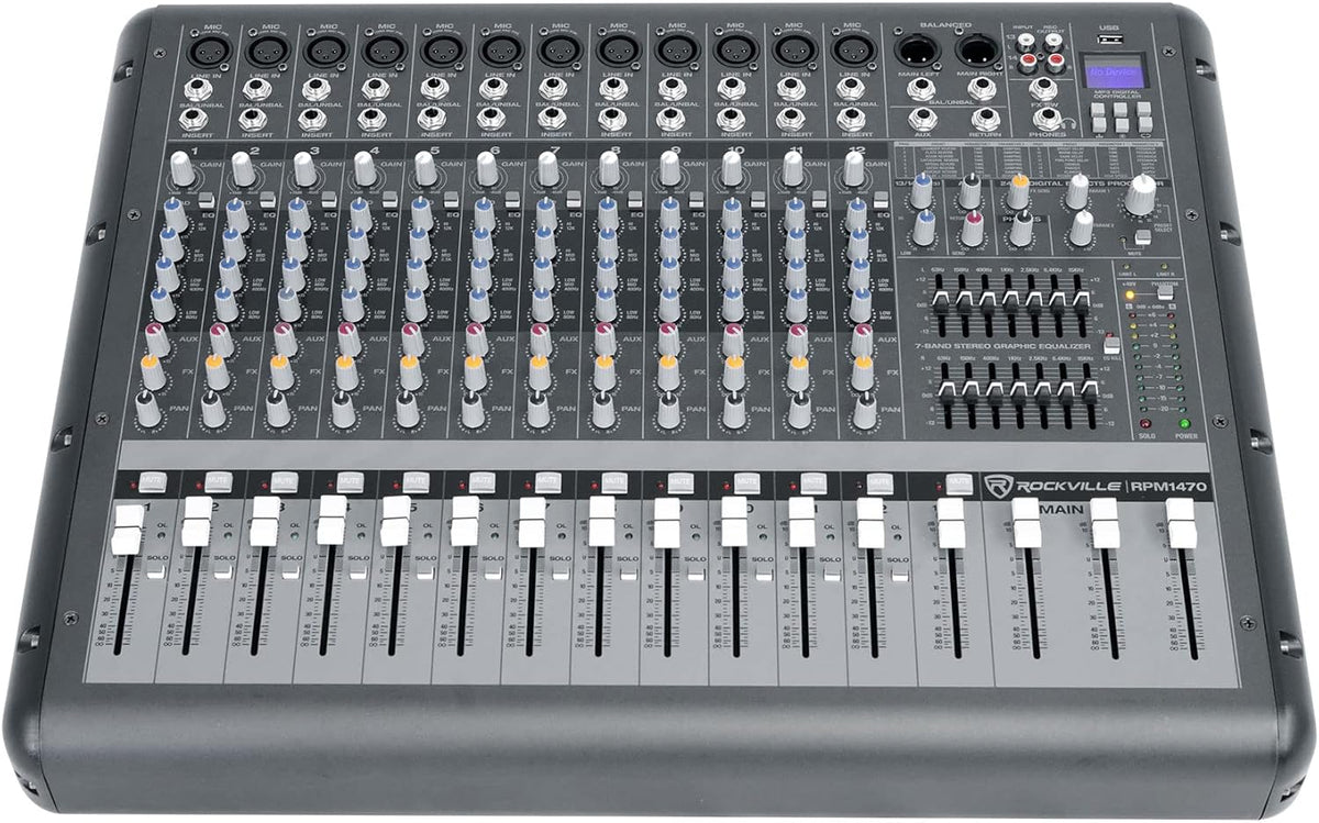 12 Channel 4800w Powered Mixer F7334