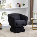 Boucle Swivel Accent Chair with Pillow O785281