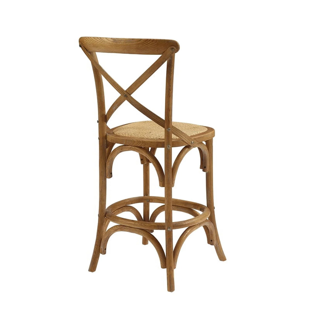 24" Gray Wash Wood Counter Stool X168672