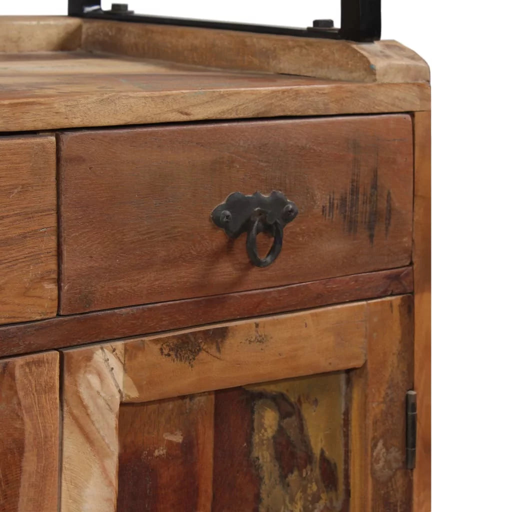 Solid Reclaimed Wood Sideboard with Shelves Z1739