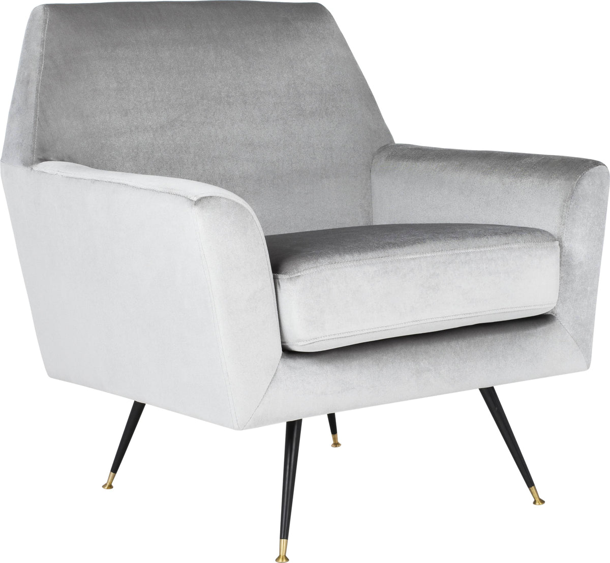 Light Grey Velvet Accent Chair I57016
