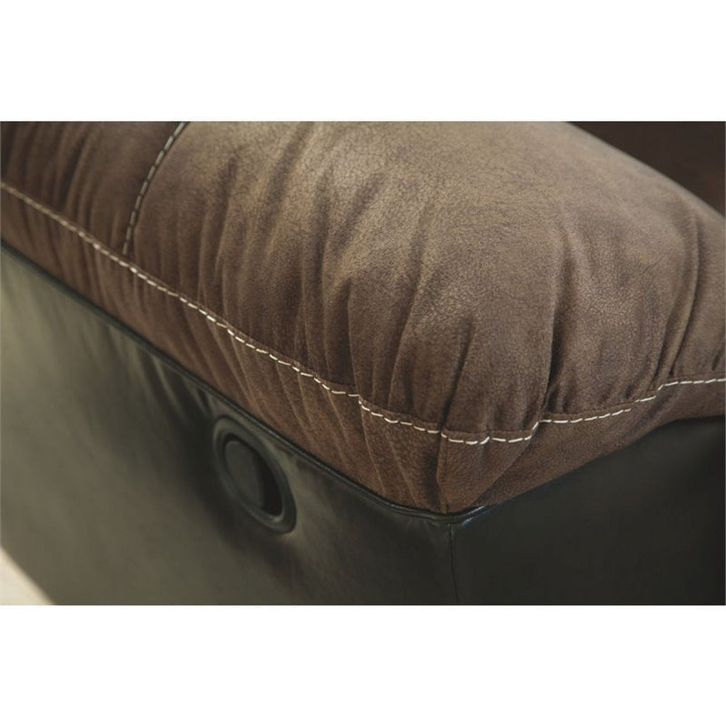 Contemporary Reclining Loveseat with Console in Chestnut I2538