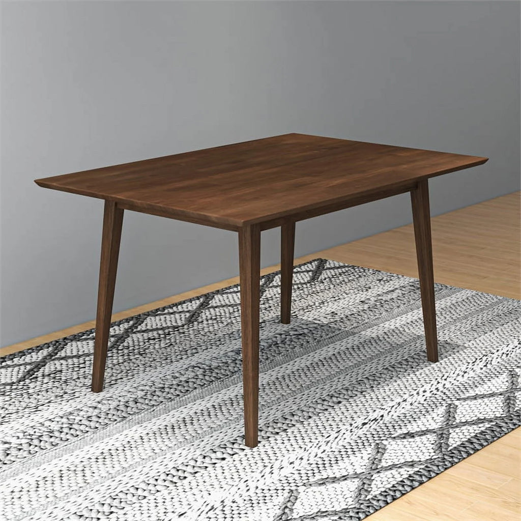 Mid-Century Modern Solid Wood Dining Table in Brown S2601