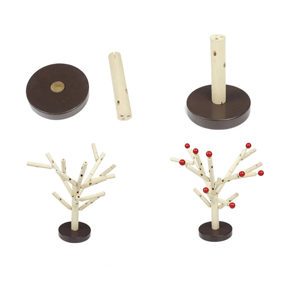 Creative Wooden Tree Blocks Building Toy (Yellow) U4130