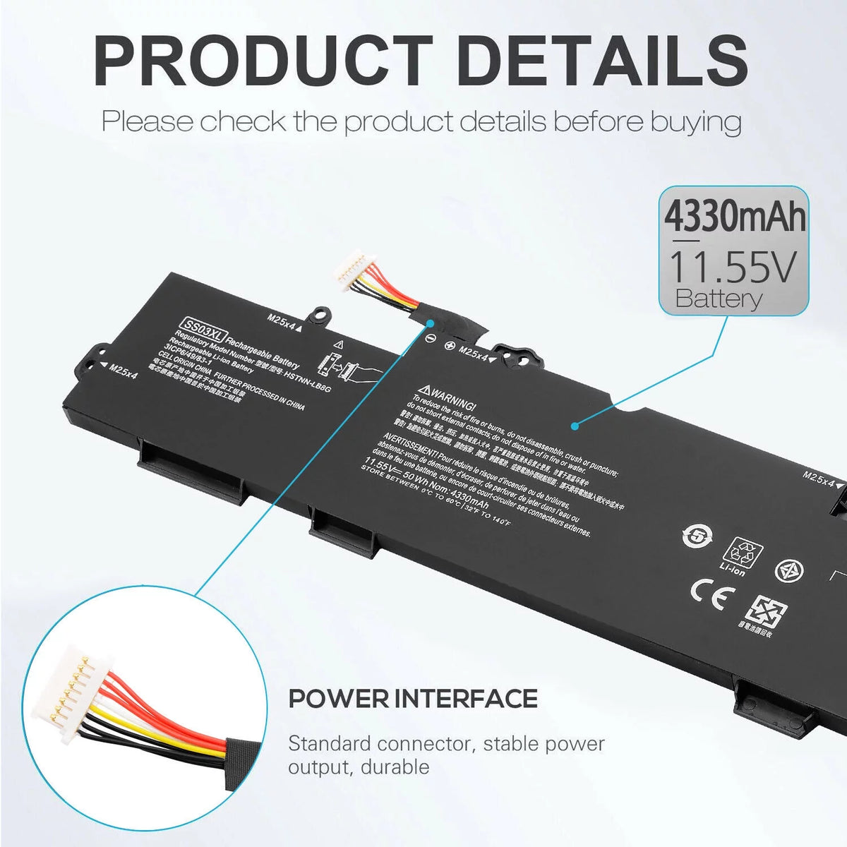 Battery for HP EliteBook ZBook 14u G5 L606