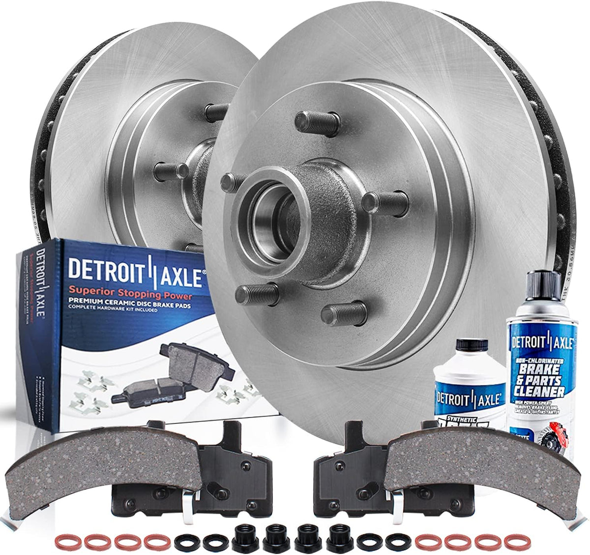 2WD Front Disc Rotors and Brake Pads 6pc Set Q872176