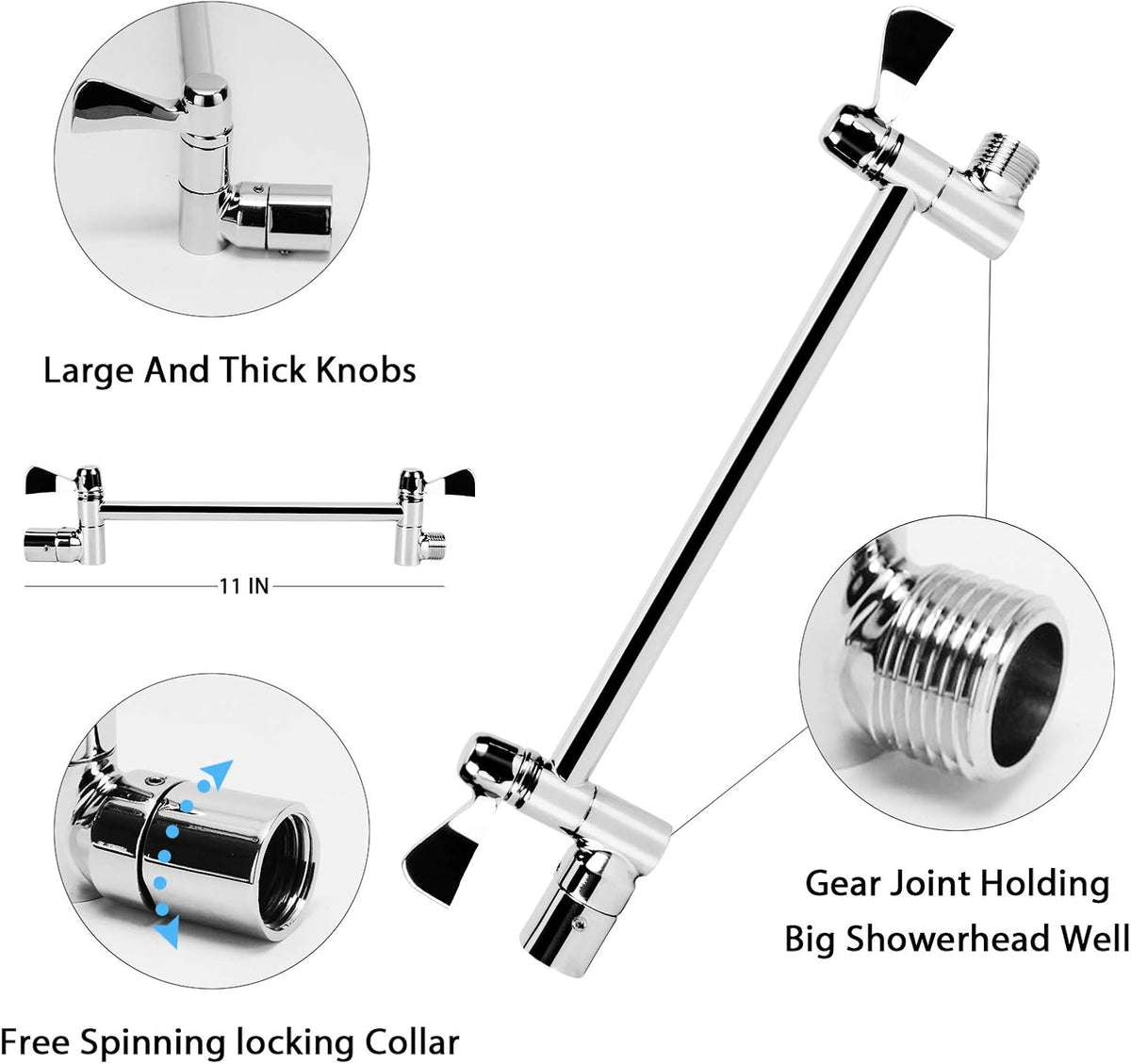 8" Rain Shower Head with Handheld Spray, Chrome, Pack of 2 H168842