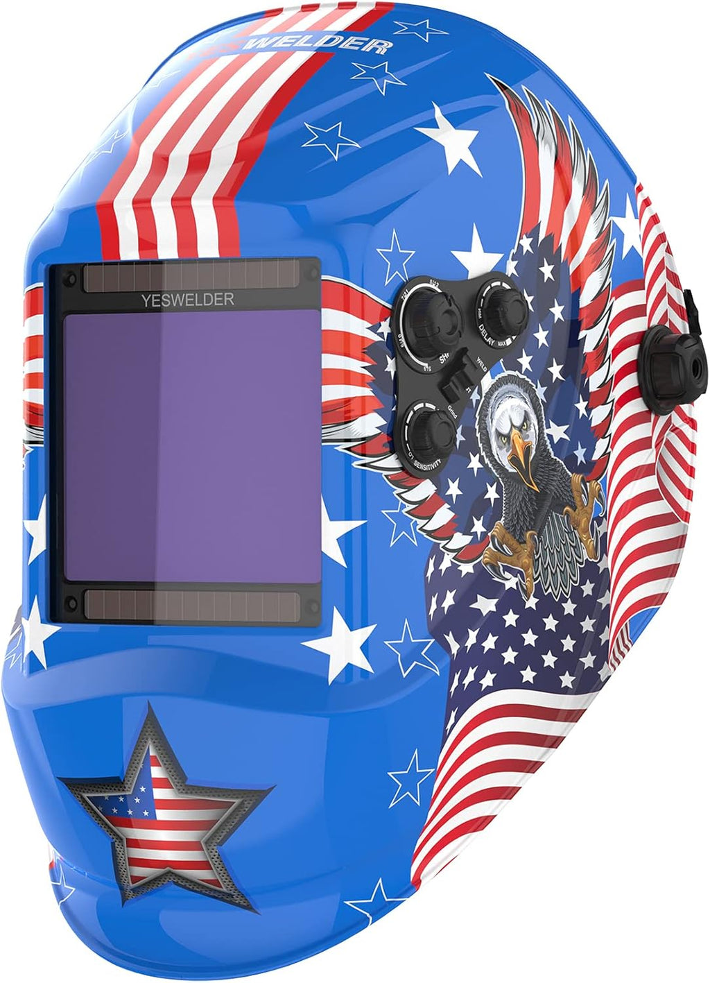Large Viewing True Color Solar Power Auto Darkening Welding Helmet with 4 Arc Sensor Q5603