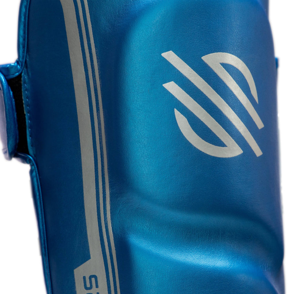 Blue/Silver L/XL MMA Shin Guards D3506