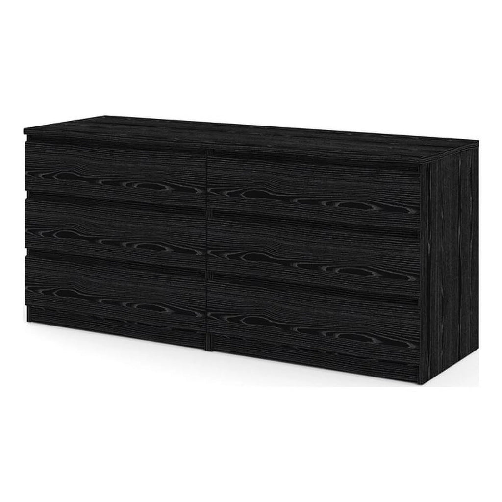 Black 6 Drawer Double Dresser E707785