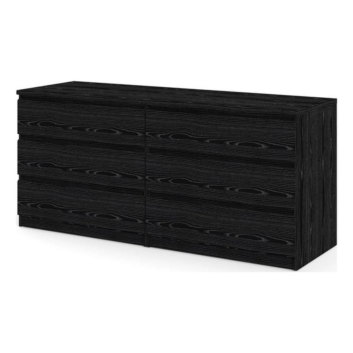 Black 6 Drawer Double Dresser E707785