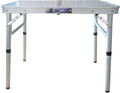 Small Folding Camping Table, 24''×16'' Portable Aluminum Camp Table, Height Adjustable Y19476