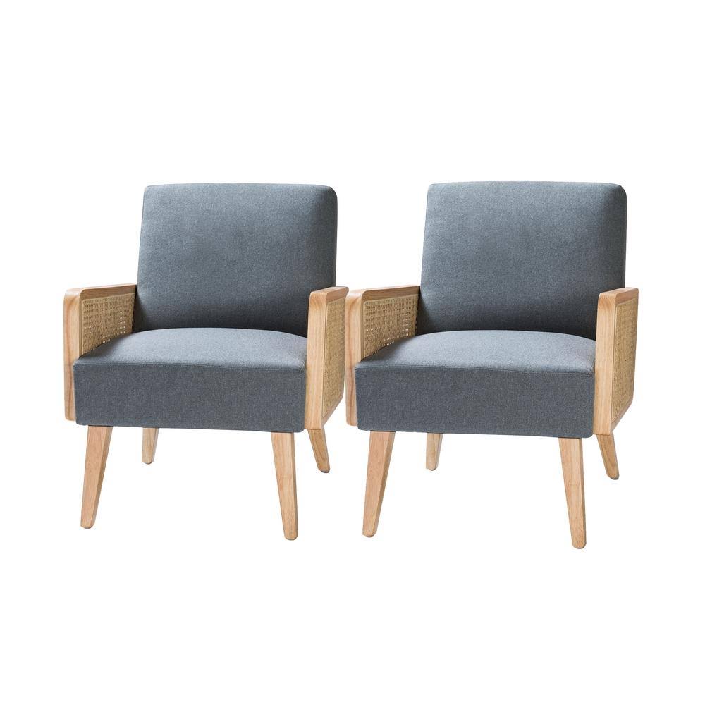 Blue Cane Accent Chair (Set of 2) Q71756