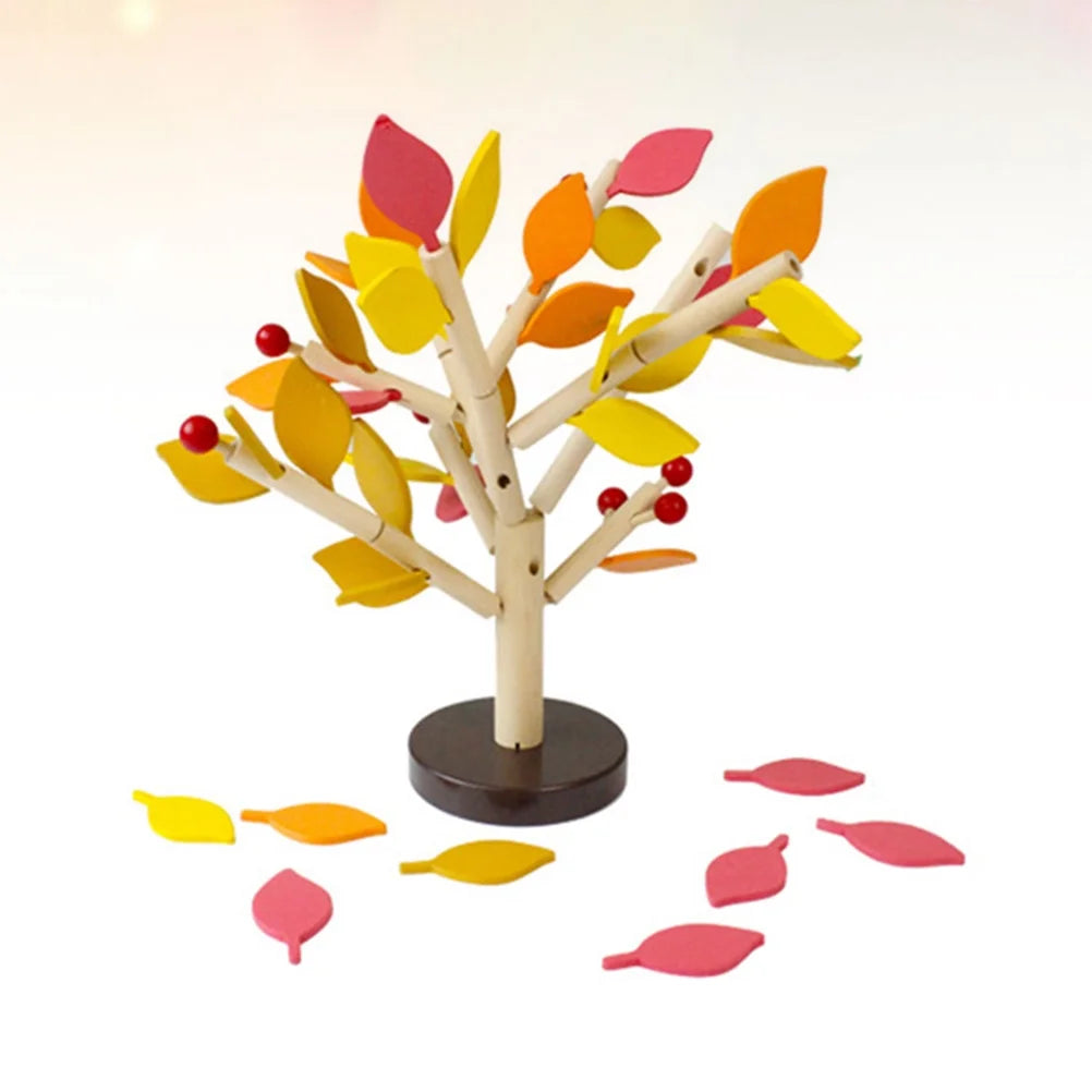 Creative Wooden Tree Blocks Building Toy (Yellow) U4130