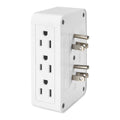 6 Outlet 3-Prong Side Entry Tap White B1834