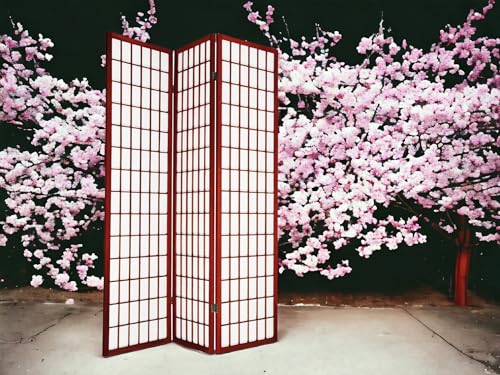 4 Panels 6ft High Japanese Style Room Divider S837
