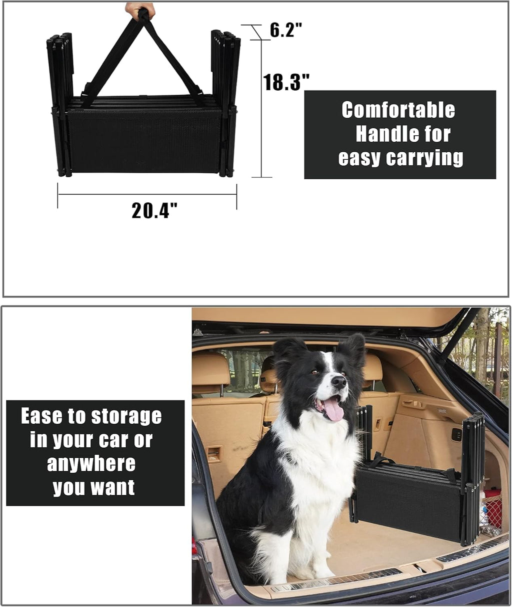 5 Steps Folding Dog Car Steps with Nonslip Surface D226759
