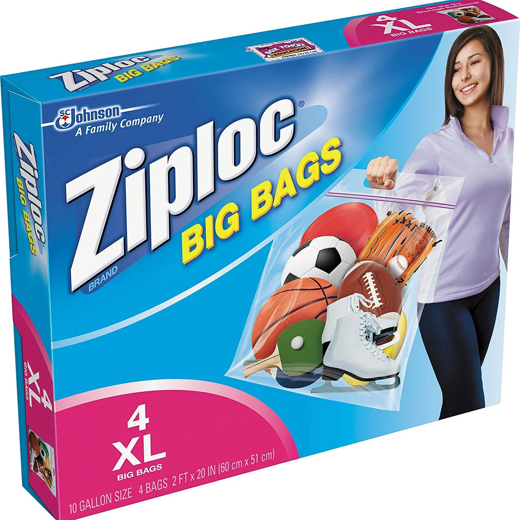 X-Large Double Zipper Big Bag, 4-Count (Pack Of 2) T862387