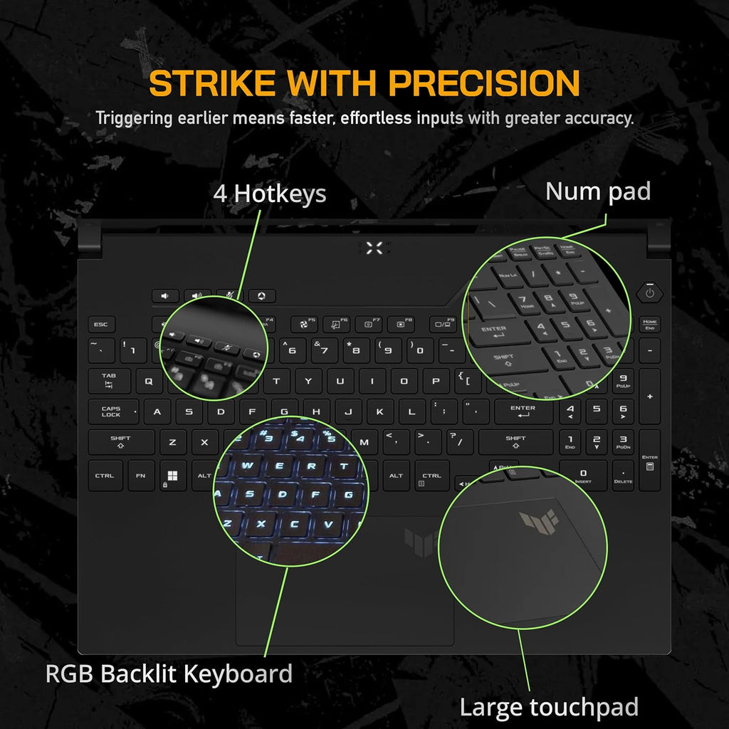 16'' FHD 165Hz Gaming Laptop, AMD Ryzen 7, Radeon RX7600S, 16GB DDR5 RAM, 512GB PCIe SSD, Black, Win 11 Pro F3495