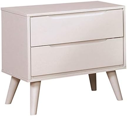 Black Wood 2-Drawer Nightstand Y5103