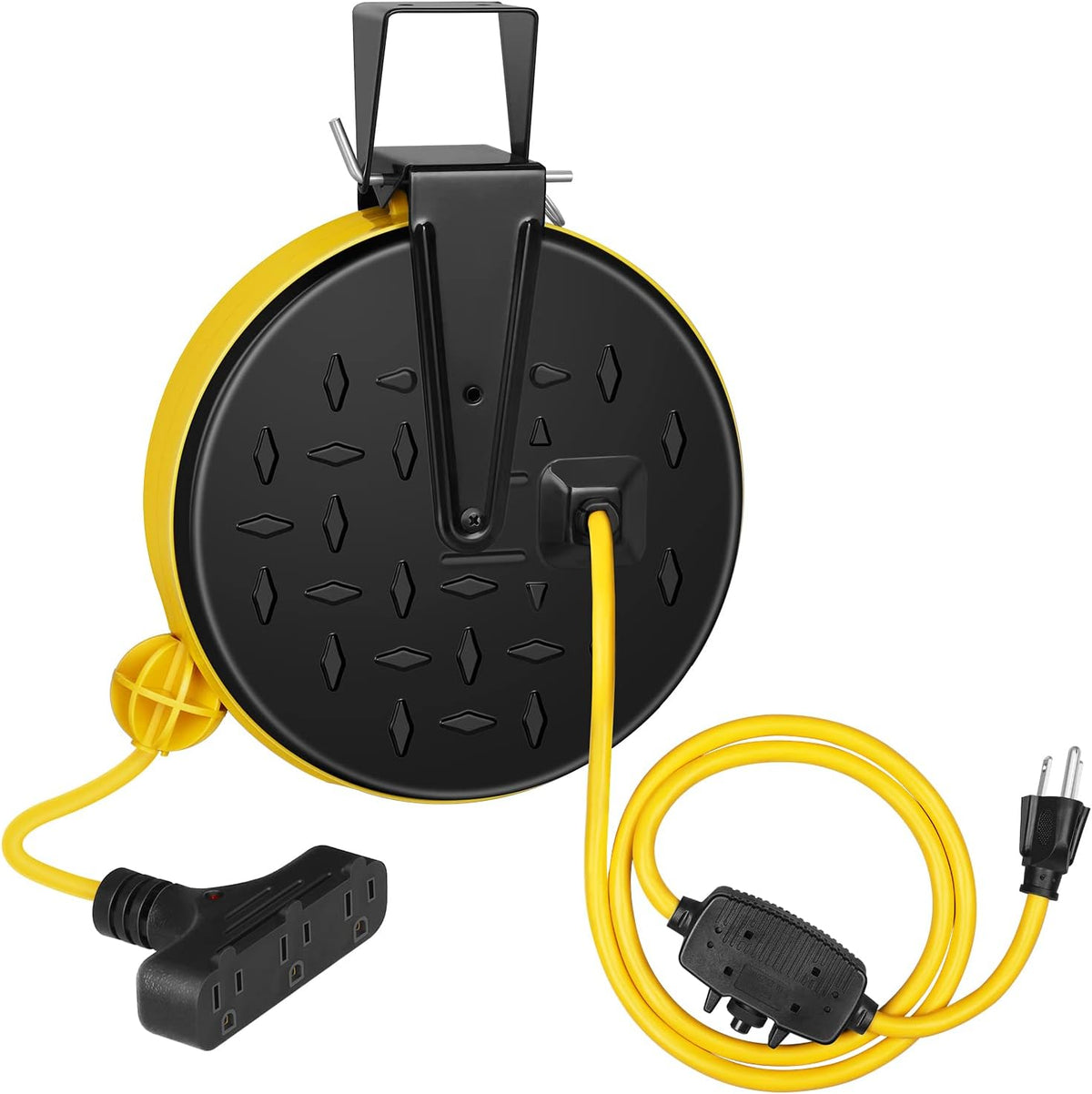 30 Ft Retractable Extension Cord Reel with 3 Outlets A191