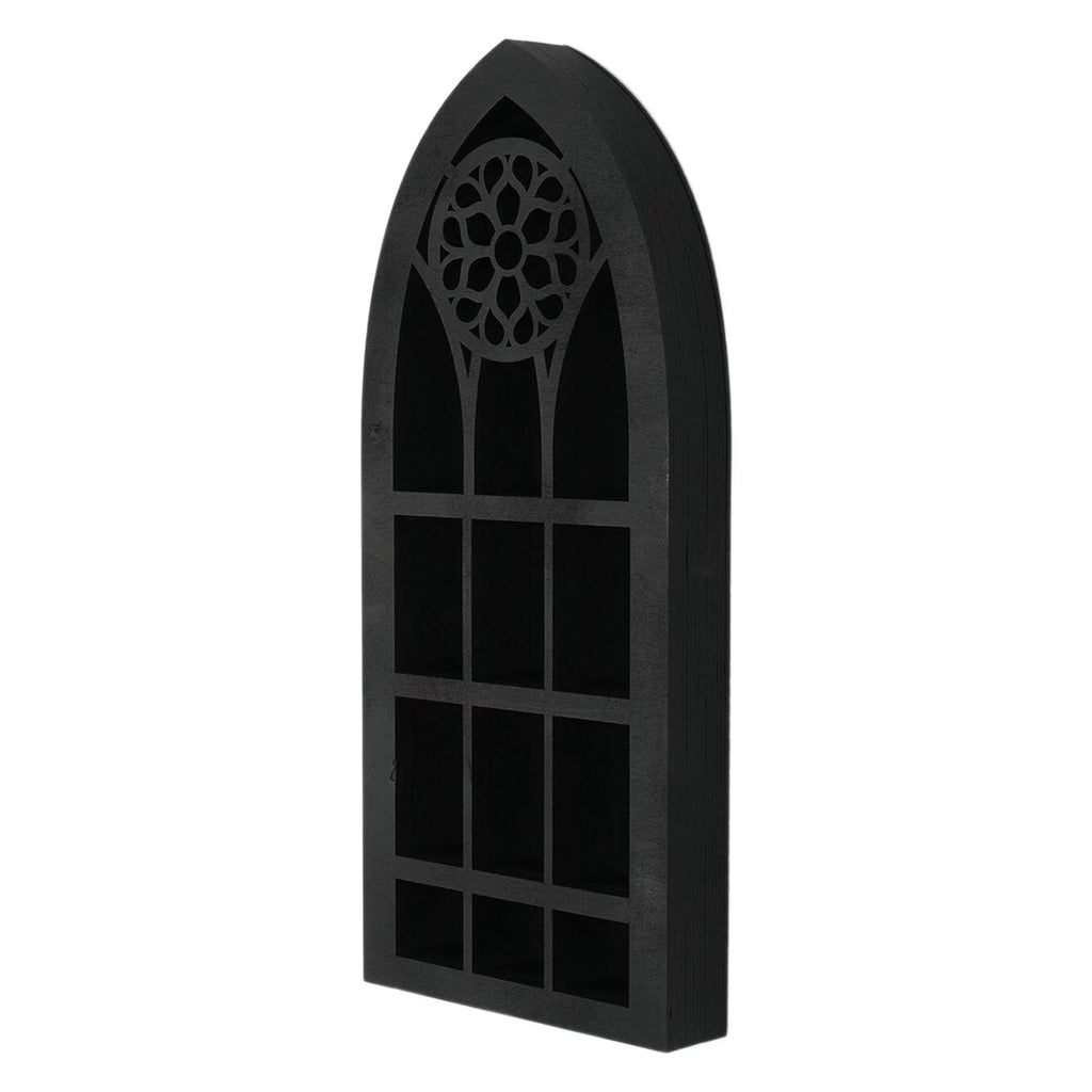 Black Wooden Wall Display Shelf K8229
