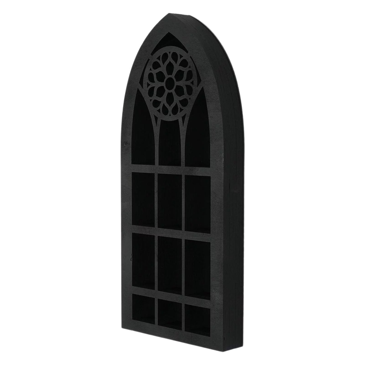 Black Wooden Wall Display Shelf K8229